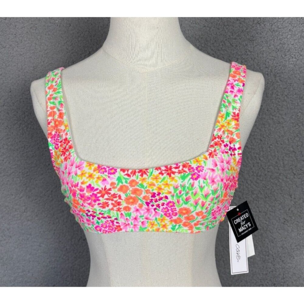 Salt + Cove Juniors' Sun Garden Square-Neck Bralette Bikini Top Multi XS NWT's.